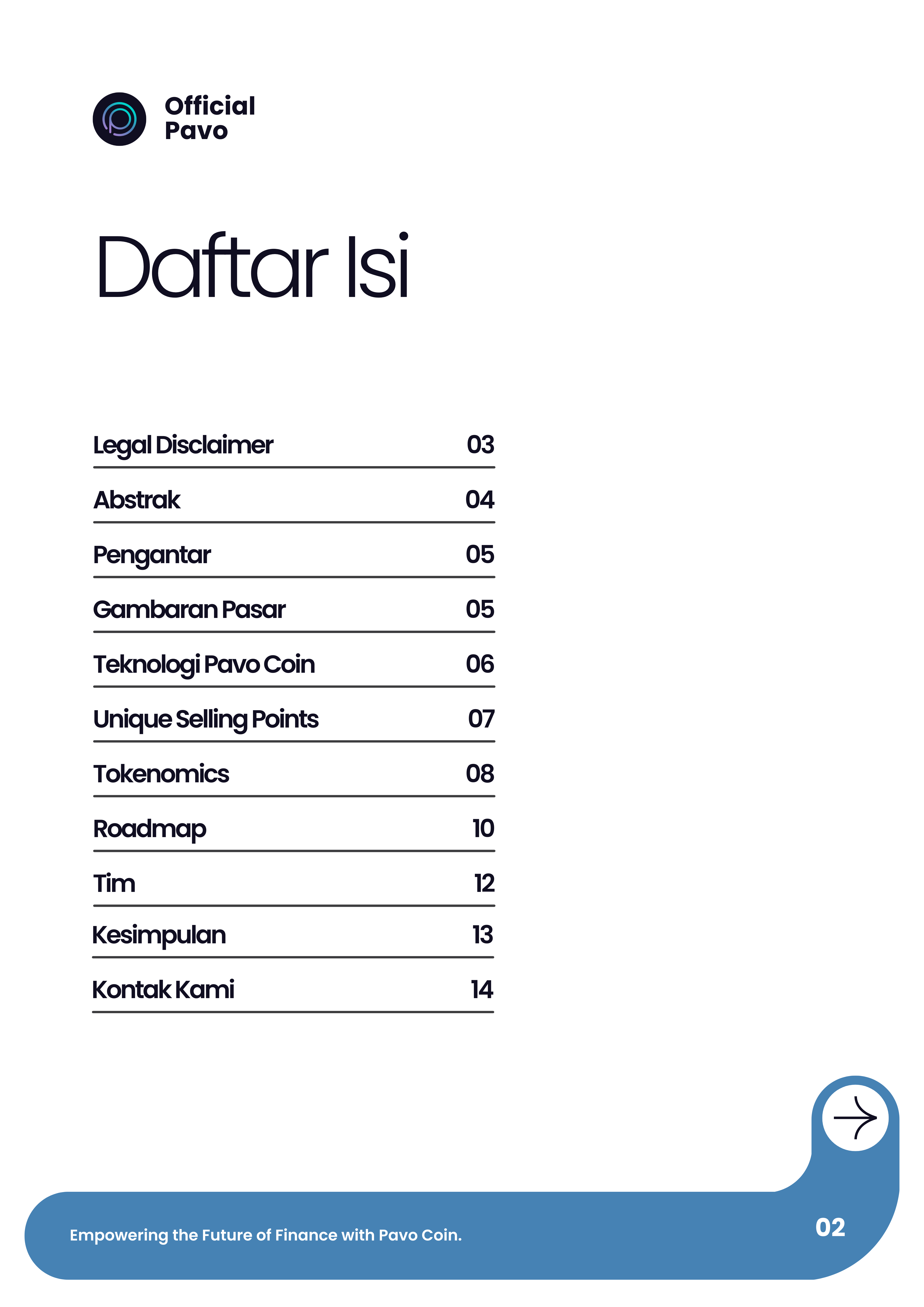 whitepaper-pavo-coin-daftar-isi